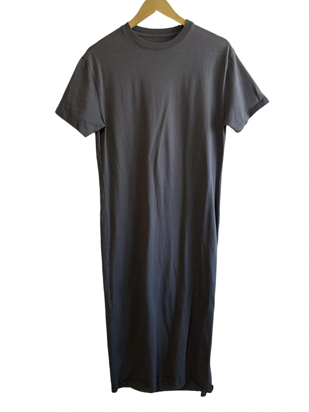 Abercrombie & Fitch Size XS Gray Maxi Shirt Dress Minimalist Neutral Basic